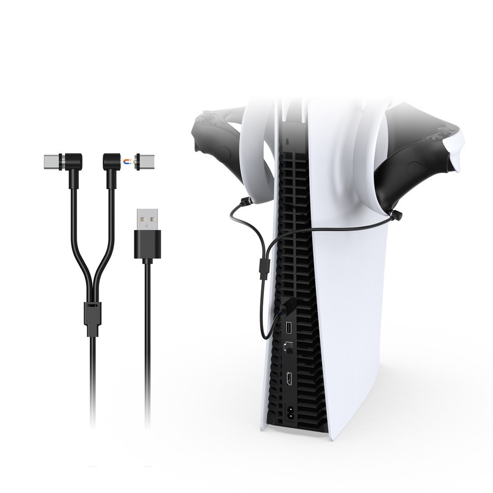 For Switch PS5 Handle PSVR2 handle One Out Two Magnetic Suction Charging Wire