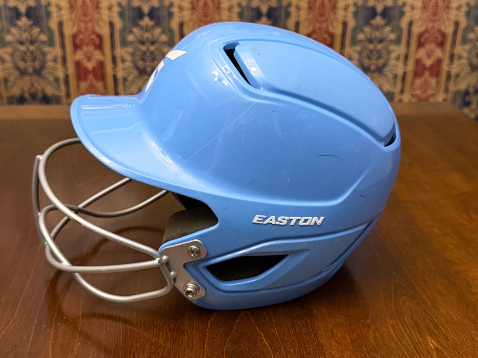 Easton Alpha Batting Helmet w Facemask  TB/Fastpitch/Softball Blue Sz Tball/SML