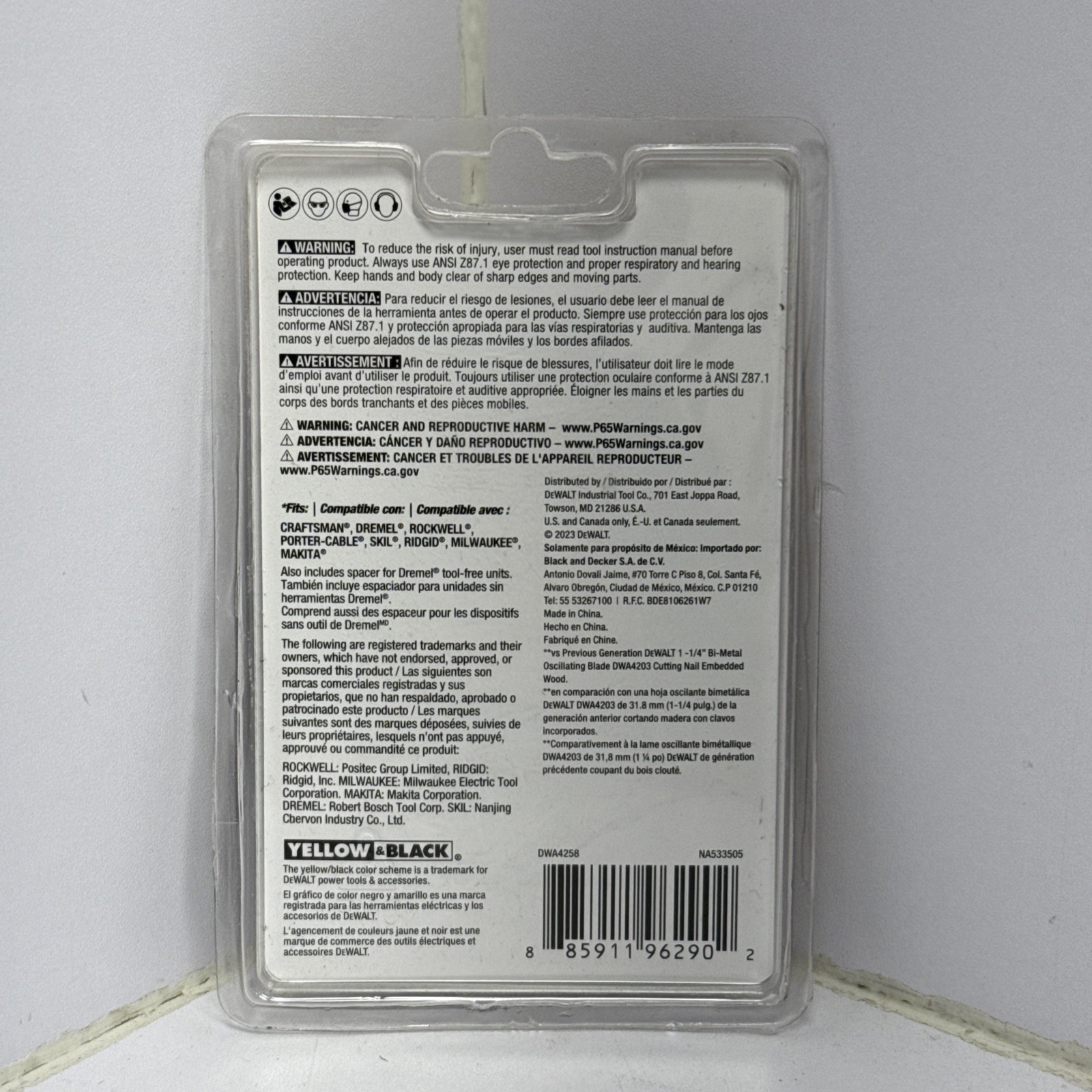 Dewalt DWA4258 1-1/4 Inch Oscillating Blade 1 Pack