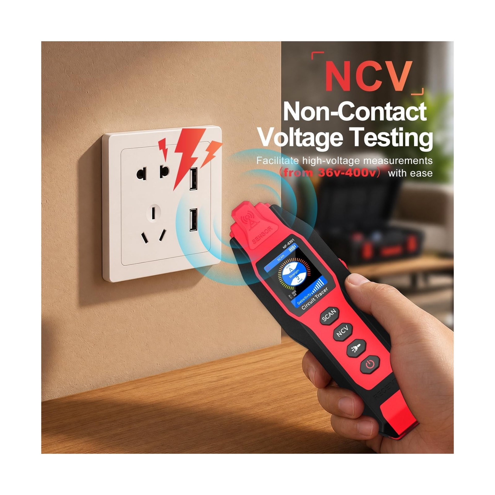 Underground Wire Locator - Upgraded Cable Locator with Digital Multimeter, Re...