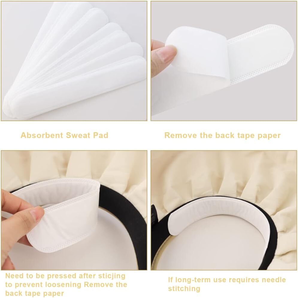 30 Pcs Hat Sweat Sticker Golf Liner Cap Absorbent Pad Disposable...