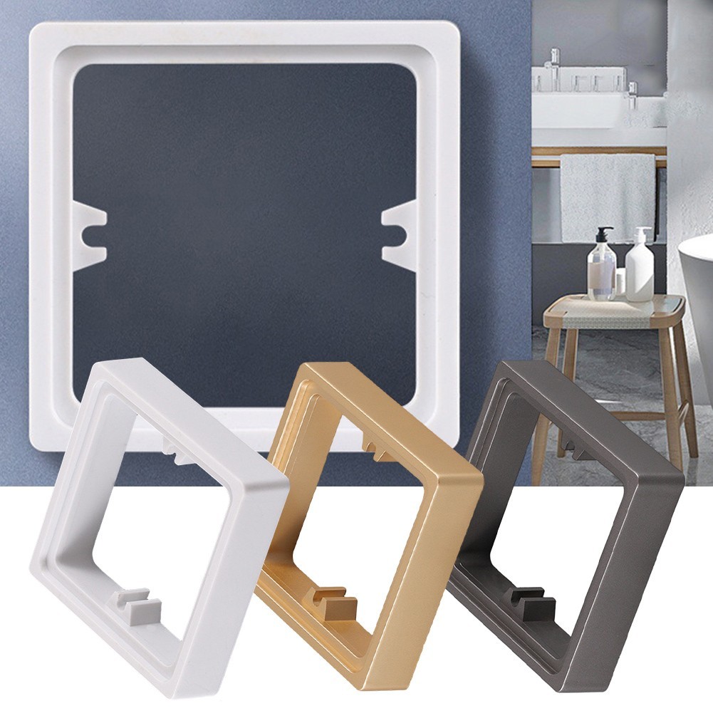 Square Socket Spacer Pair with Screws to Improve Depth in Electrical Boxes