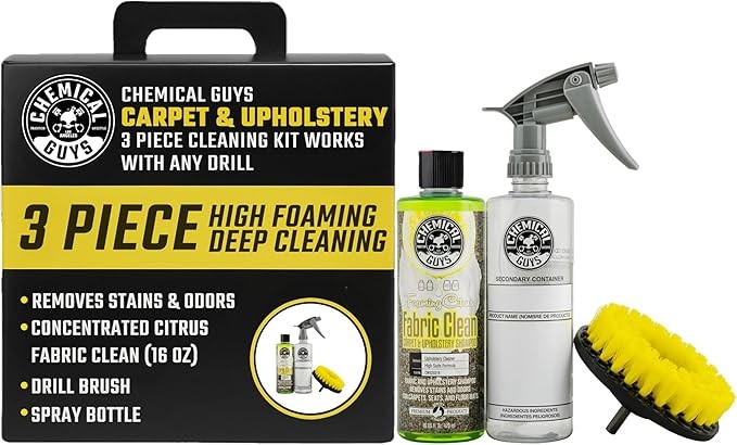 Chemical Guys HOL315 Foaming Citrus Fabric Clean, Easy-to-Use Drill Brush