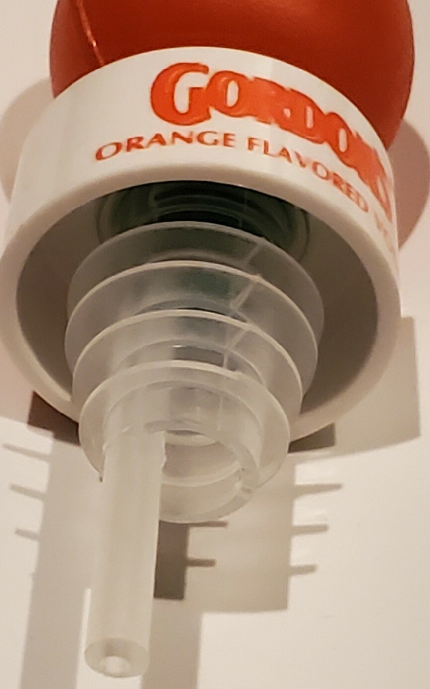 Vtg Gordon's Vodka Orange Flavored Liquor Bottle Spout Pour Top easy Pouring