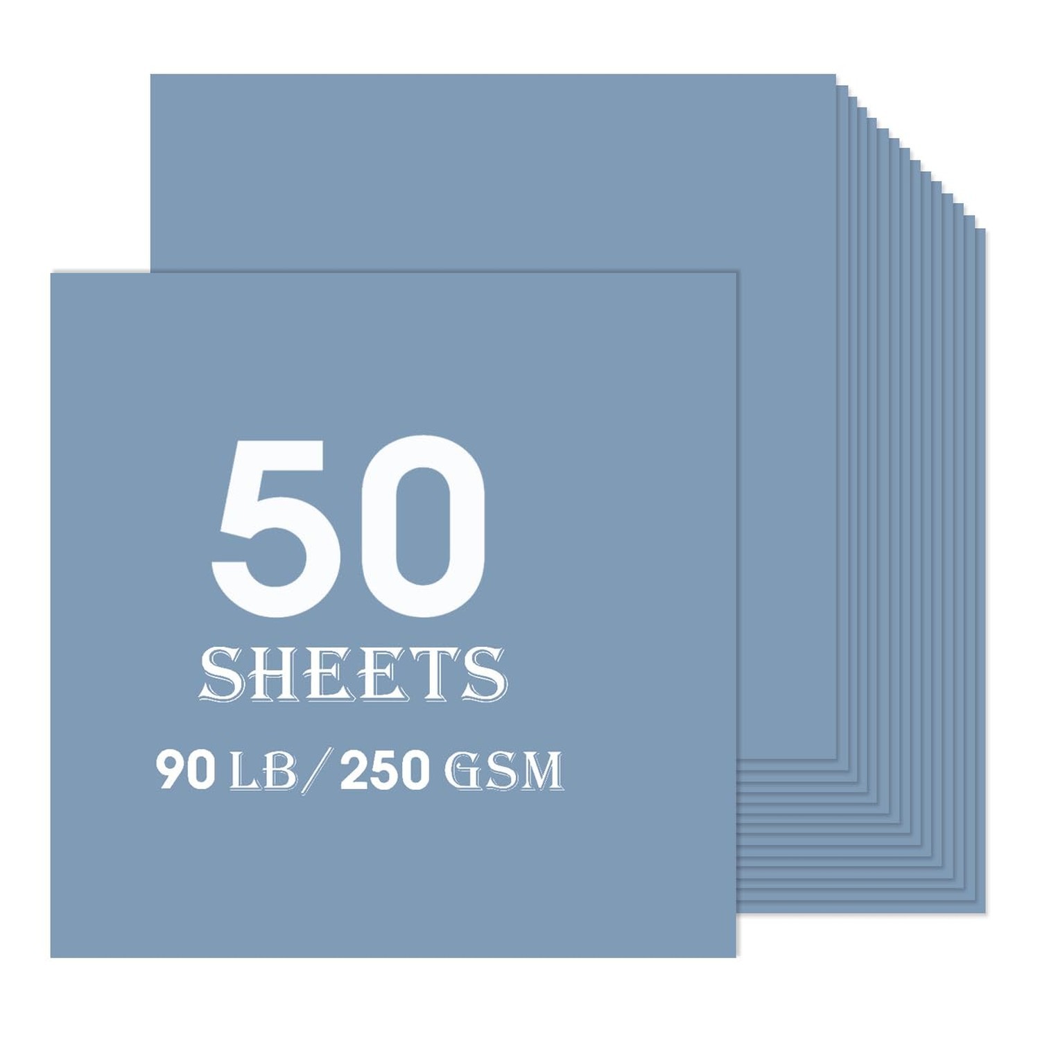 Dusty Blue Cardstock 50 sheets, 12” x 12” Cardstock Paper Bulk Const