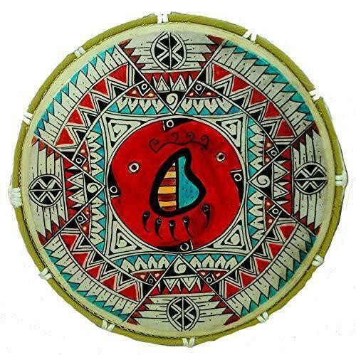 Handmade Native American Style Hand Tambour Tambourine Drum & Stick Fair Trade
