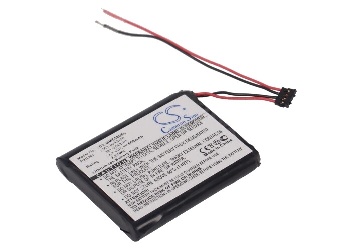 600mAh Battery For Garmin 010-01626-02,4RL58983;Edge Explore 820;P/N:361-0043-00