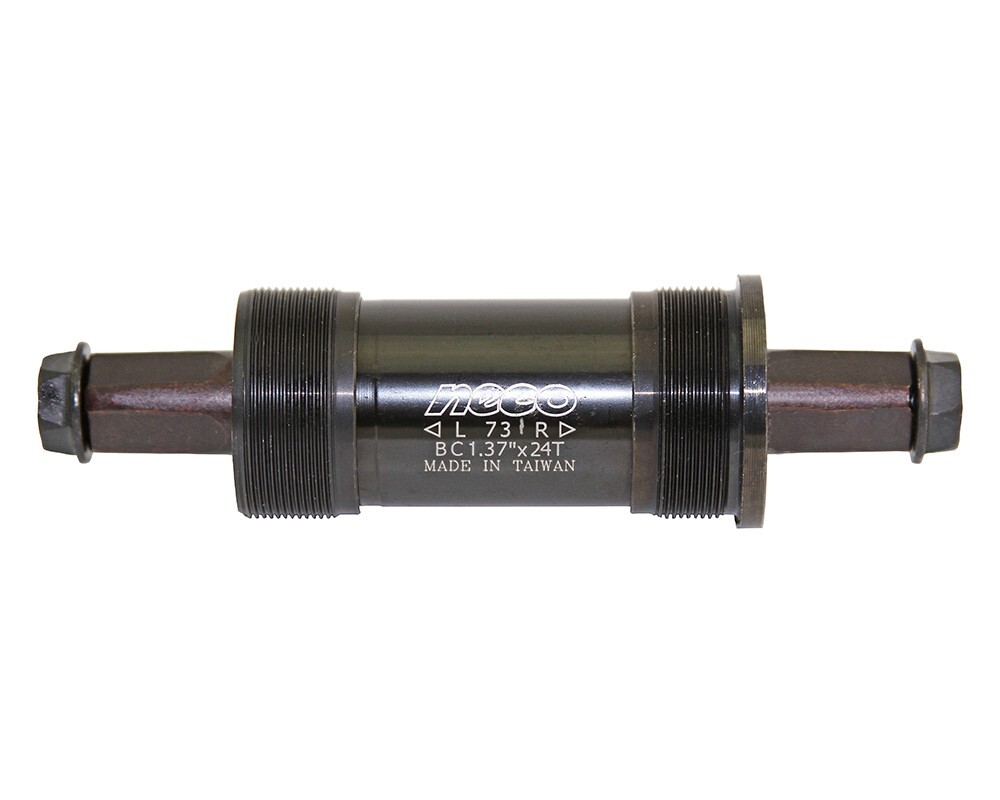 NECO Bicycle Bike Bottom Bracket Cartridge Square Set 73mm 122.5mm Black.