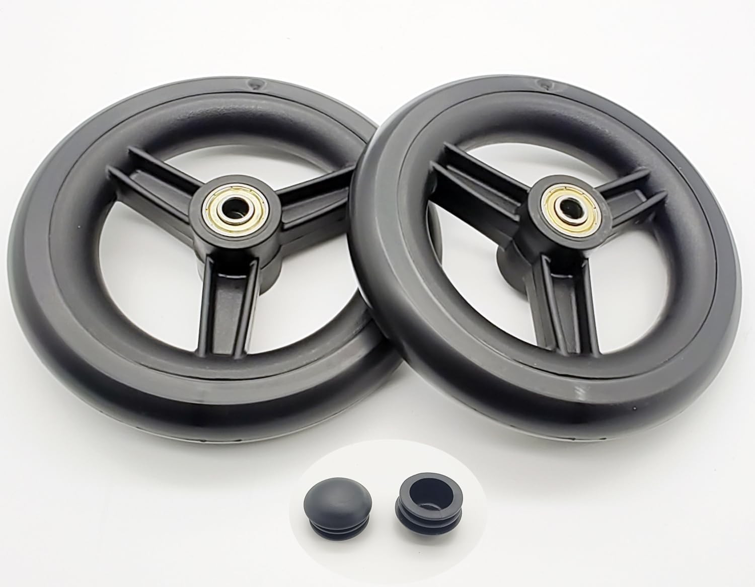 Rollator Walker Replacement 6 inch Rear Wheel,Rollator Wheel Black