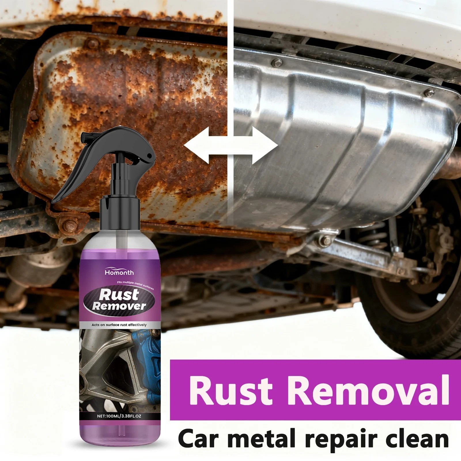 Car Rust Removal Spray Rust Remover Rust Inhibitor Derusting Spray Multipurpos.