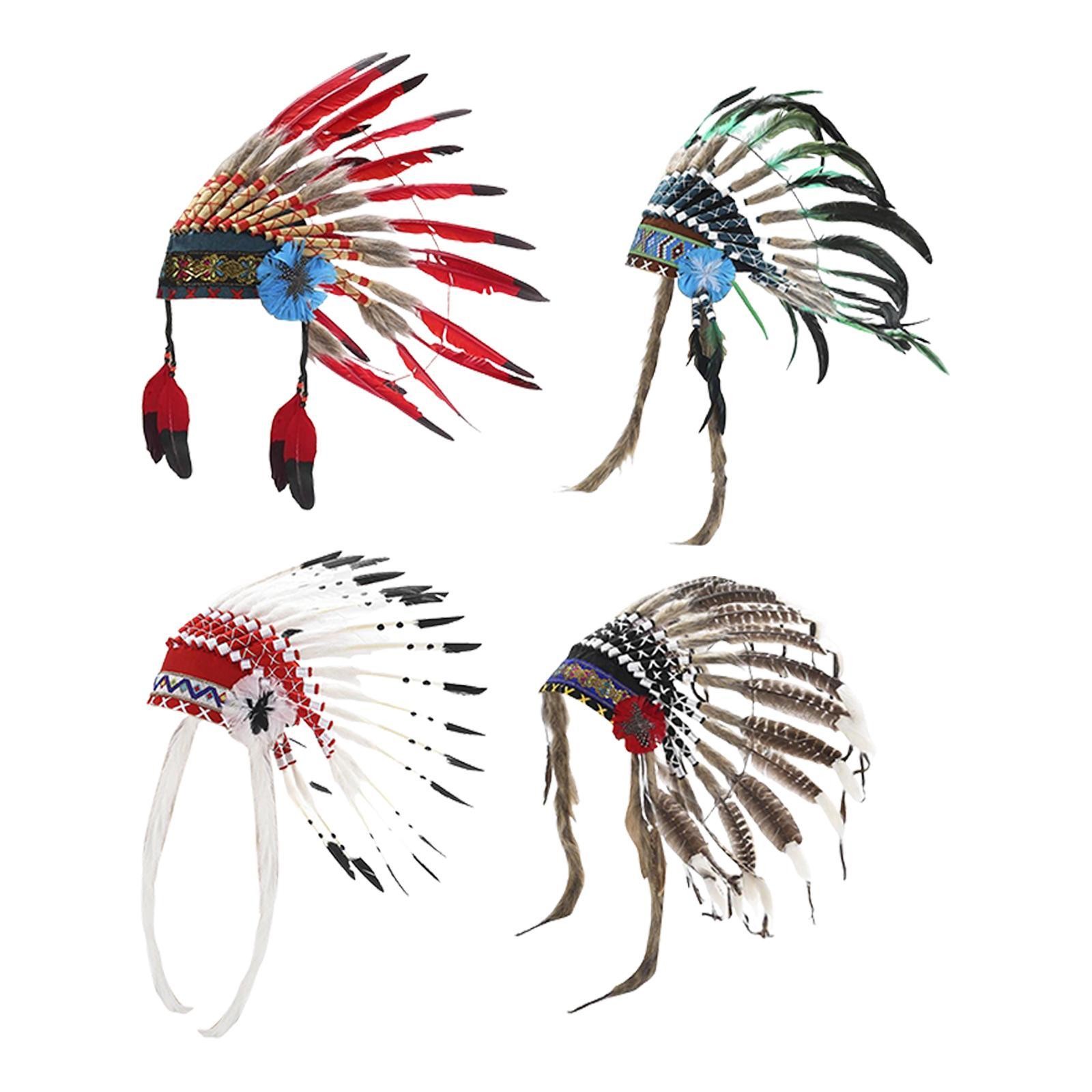 Indian Headdress Decoration Headwear for Fancy Dress Cosplay