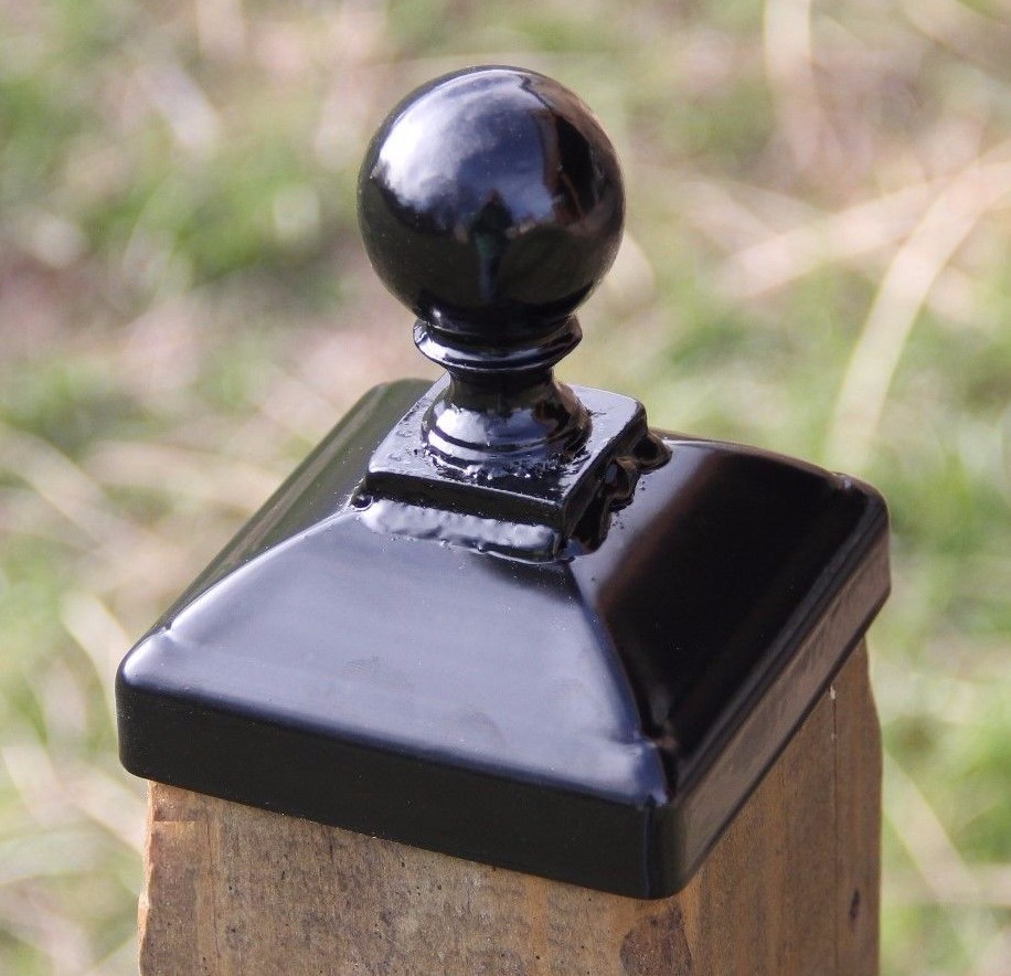 Cannonball Fence Post Cap for 4x4 wood fence post - 3-1/2" actual size post