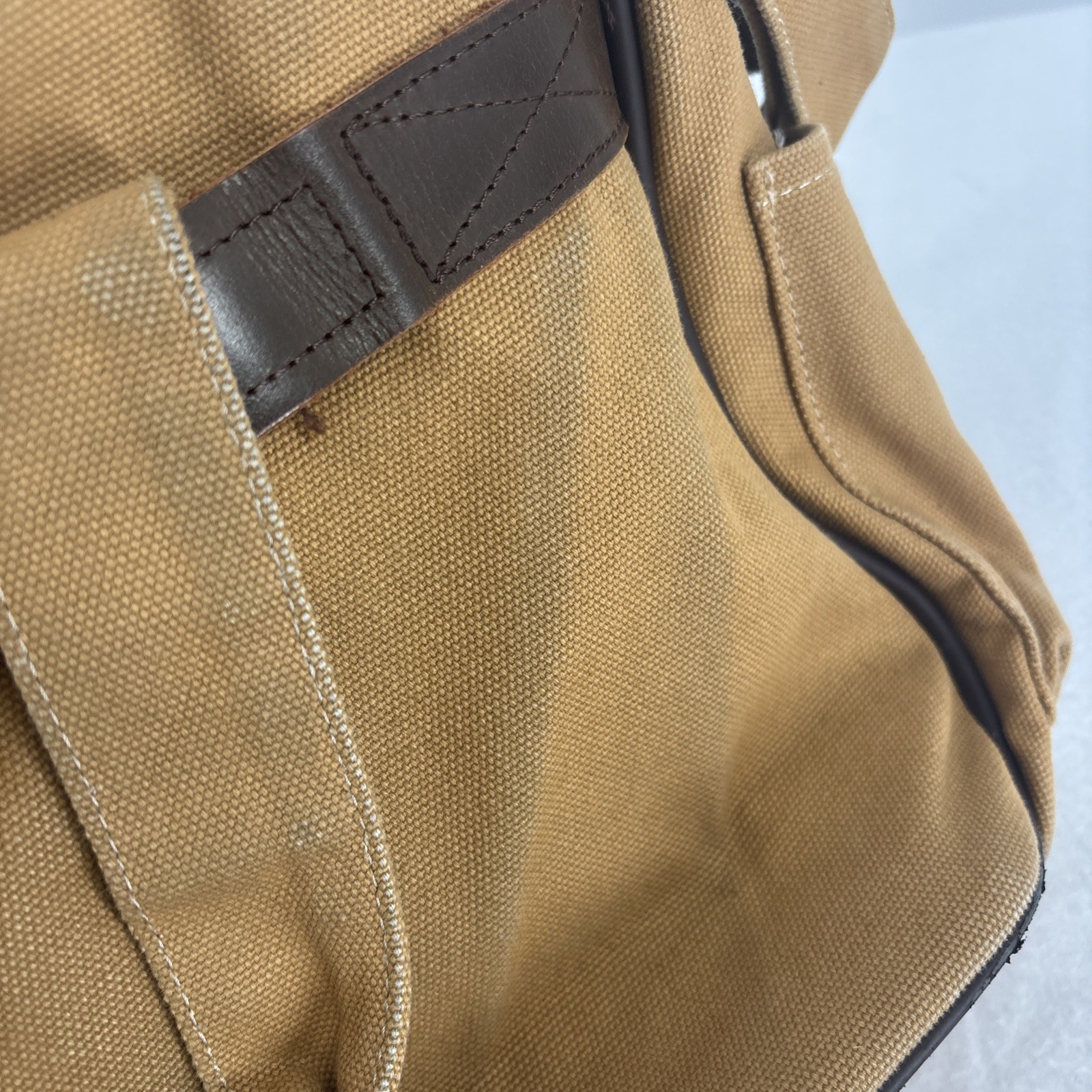FLIGHT OUTFITTERS Bush Pilot Folio Canvas/Leather Flight Bag w/ Shoulder Strap