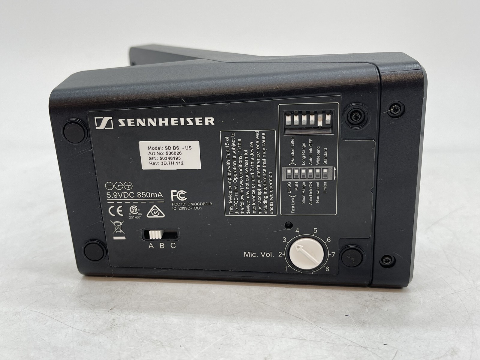 SENNHEISER SD PRO 2 ML DECT WIRELESS HEADSET 506026 BASE ONLY FREE S/H