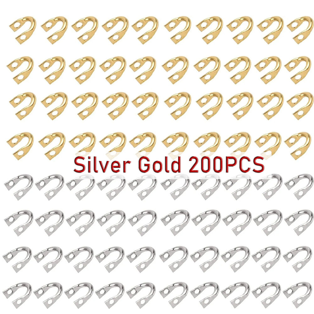 200pcs Fishing Clevis Easy Spin Brass Spinner Clevis for Lures Making DIY Parts