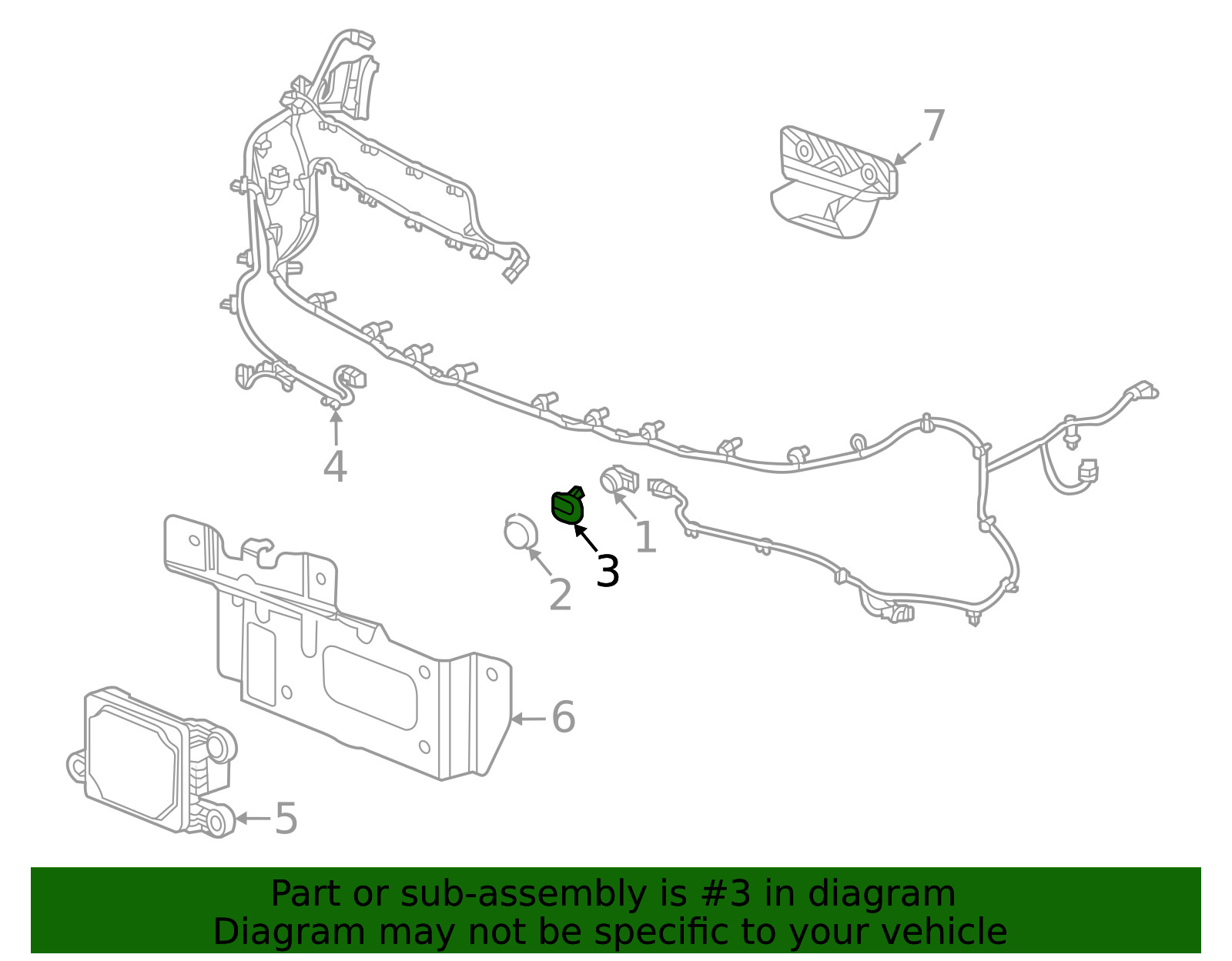 Genuine GM Park Sensor Bracket 87814099