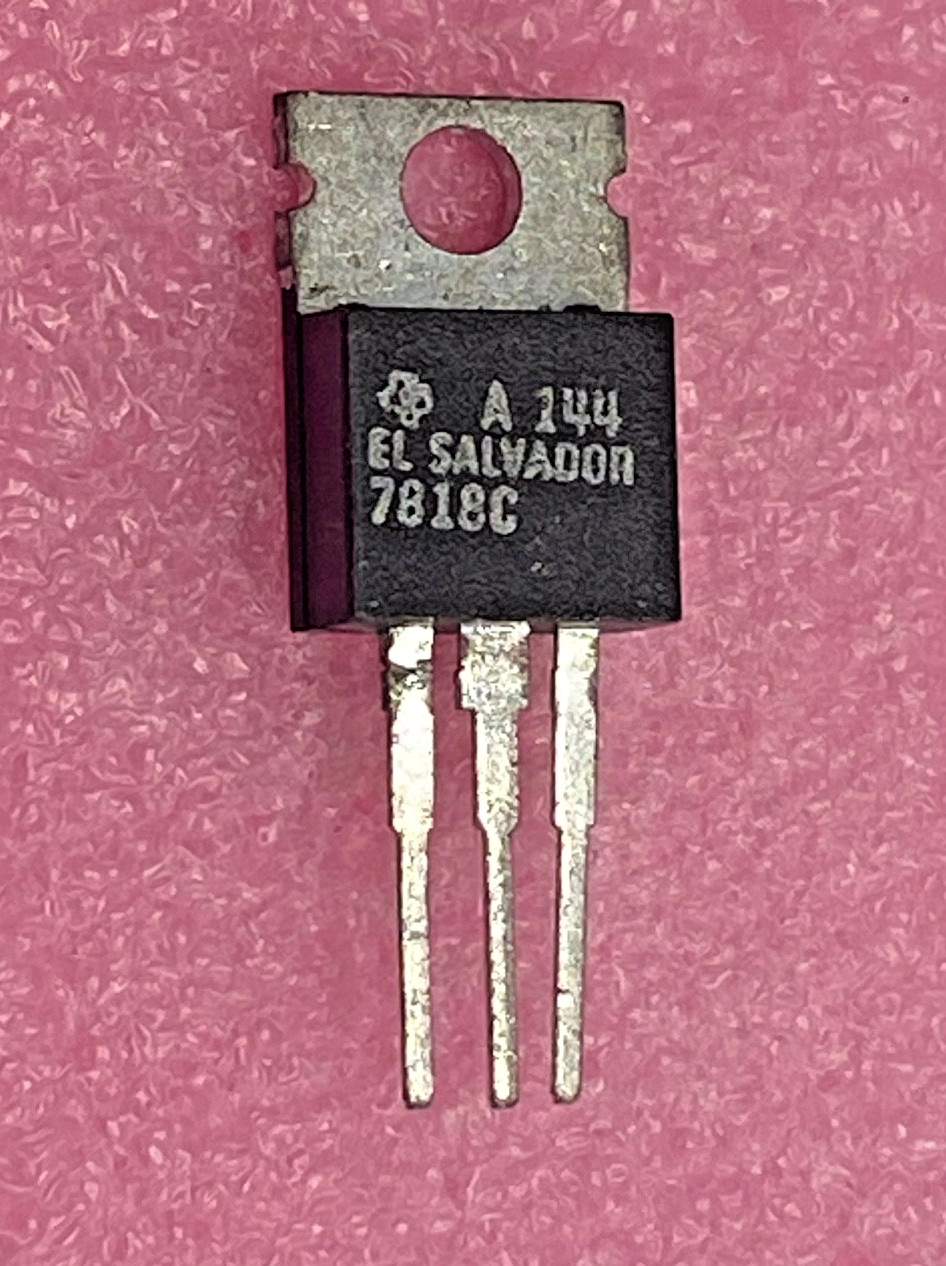 Texas Instruments 7818C +18vdc voltage regulator package TO-220