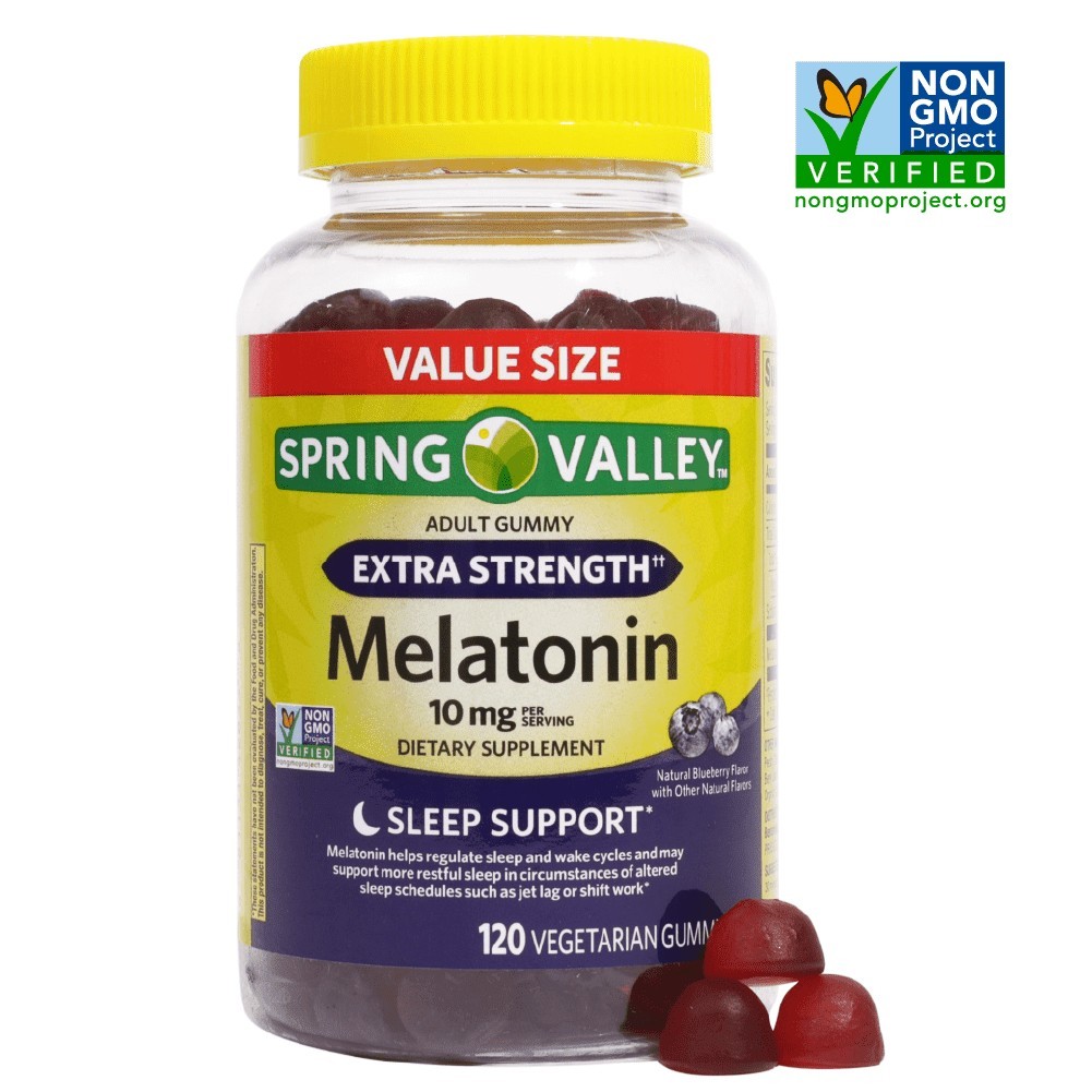 Spring Valley Vegetarian Melatonin Gummies- 10 mg- 120 ct
