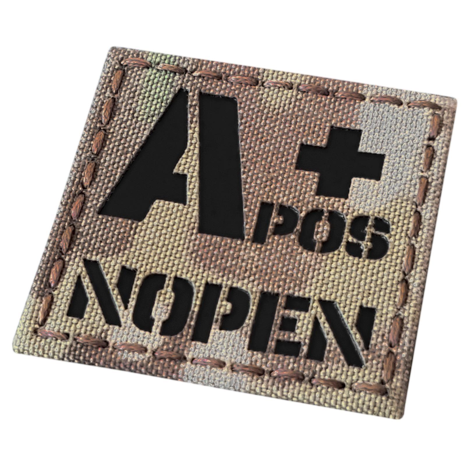IR no penicillin NOPEN APOS a+ multicam infrared blood type fastener patch