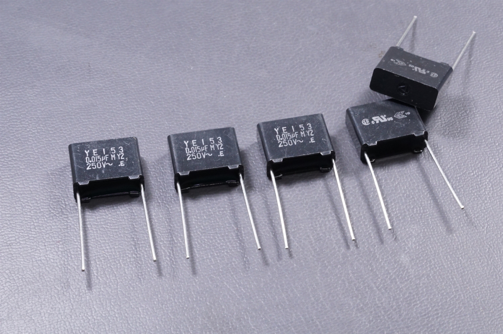 YE153 Okaya Noise Suppression Capacitor .015uF 20% 250V Radial 17 x 6.5 x 13.5mm