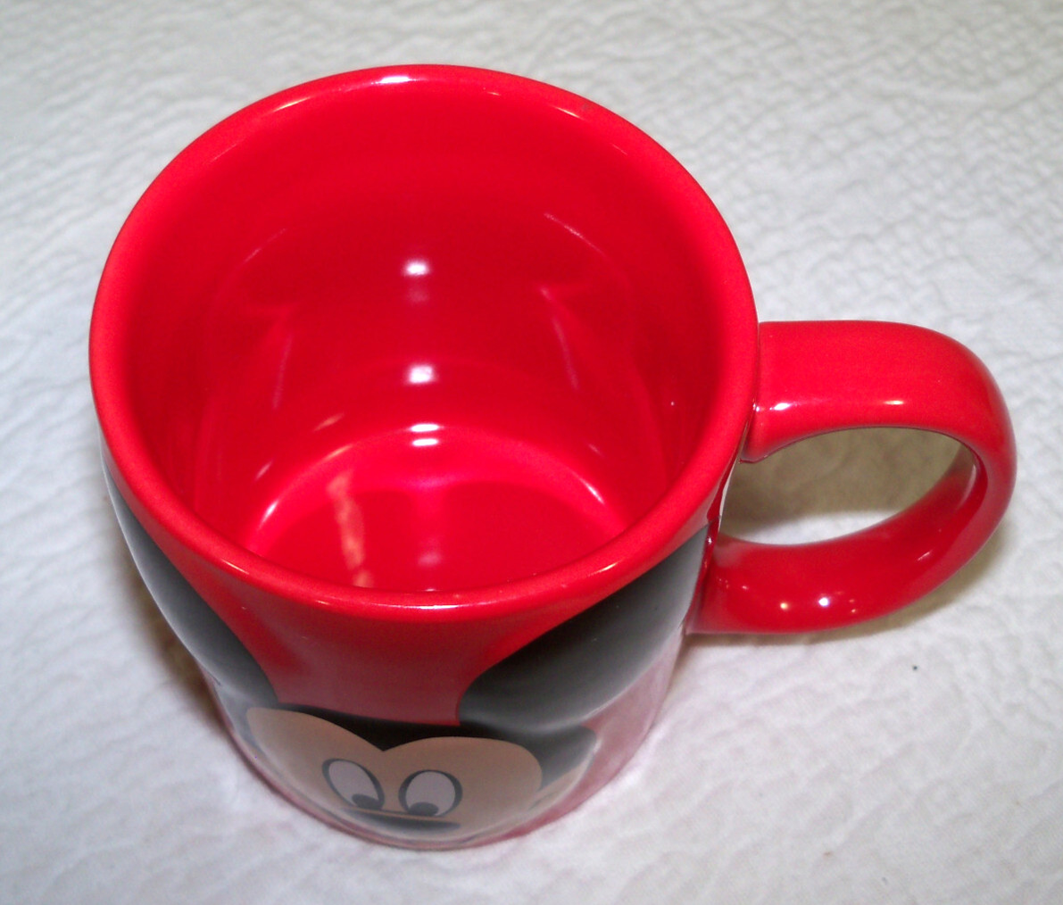 Red Mickey Mouse Embossed Mug by Jerry Leigh