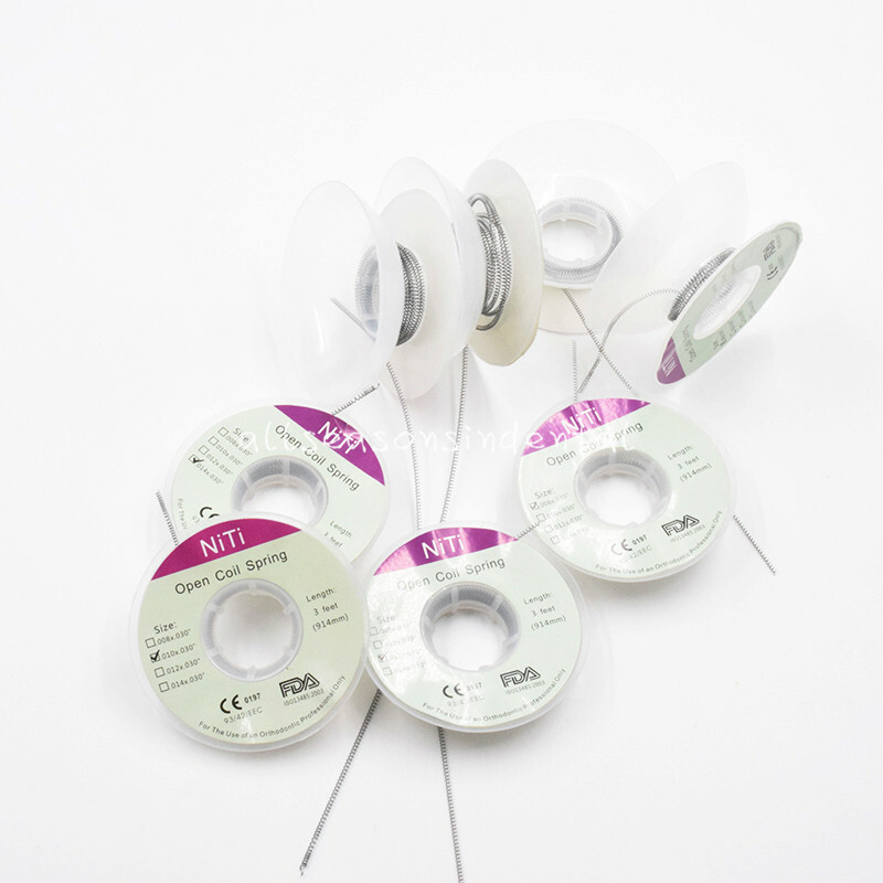 Dental Orthodontic Niti Open Coil Spring Spool Dia.008/010/012/014 Inch 914 mm