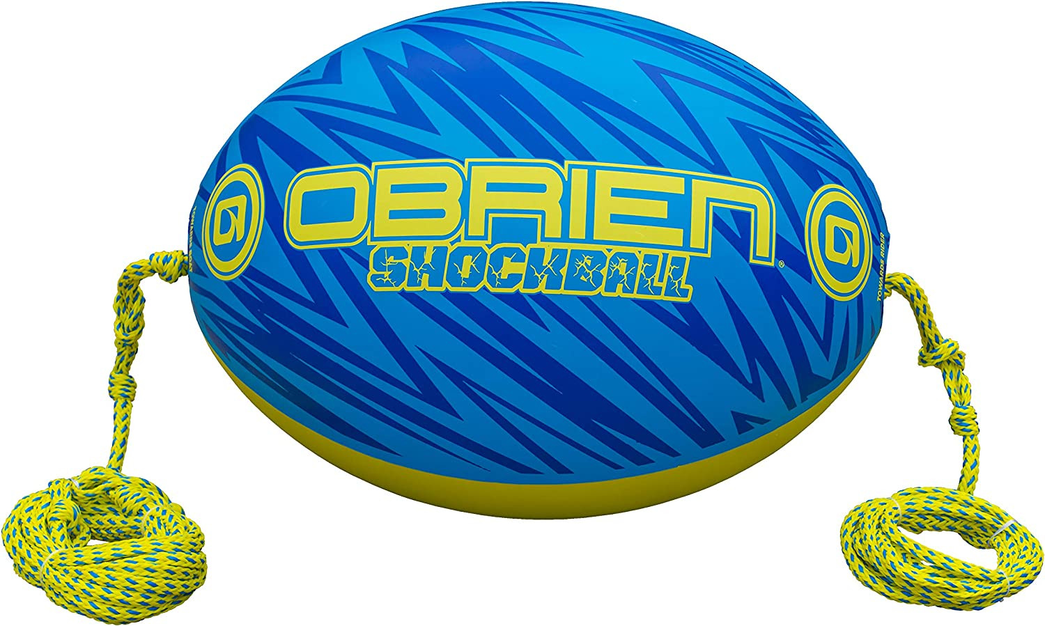 O'Brien Oval Shock Ball and Towable Tube Floats with Rope for Lake or River