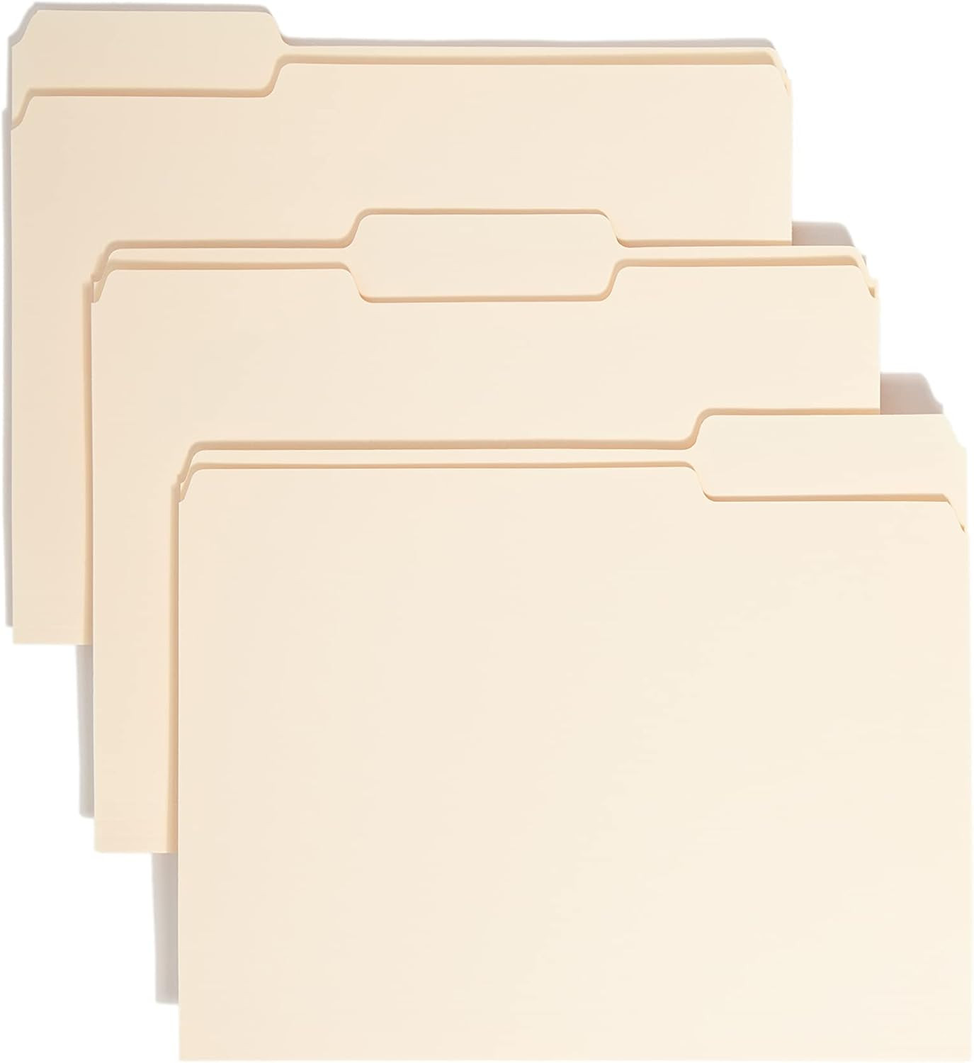 File Folder, 1/3-Cut Tab, Assorted Positions, Letter Size, Manila, 24 per Pack (