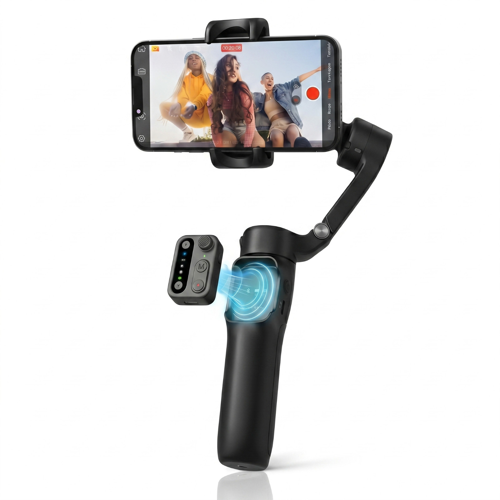 3-Axis Smartphone Gimbal Stabilizer with USB-C Charging Cable