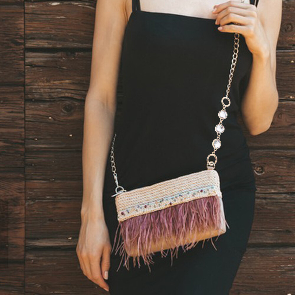 Crystal Chain Shoulder Strap Purse Extender Chains Thick for Making Bag