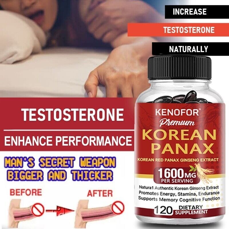 Korean Red Ginsen Root Extract 1600mg Maximum Strength Ginsenosides 30to120Caps