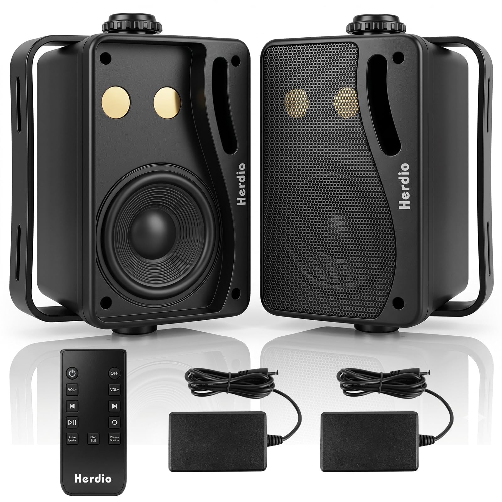 3.5" 200W Outdoor Bluetooth Speakers, IP44 Waterproof Rating and Be Able to W...
