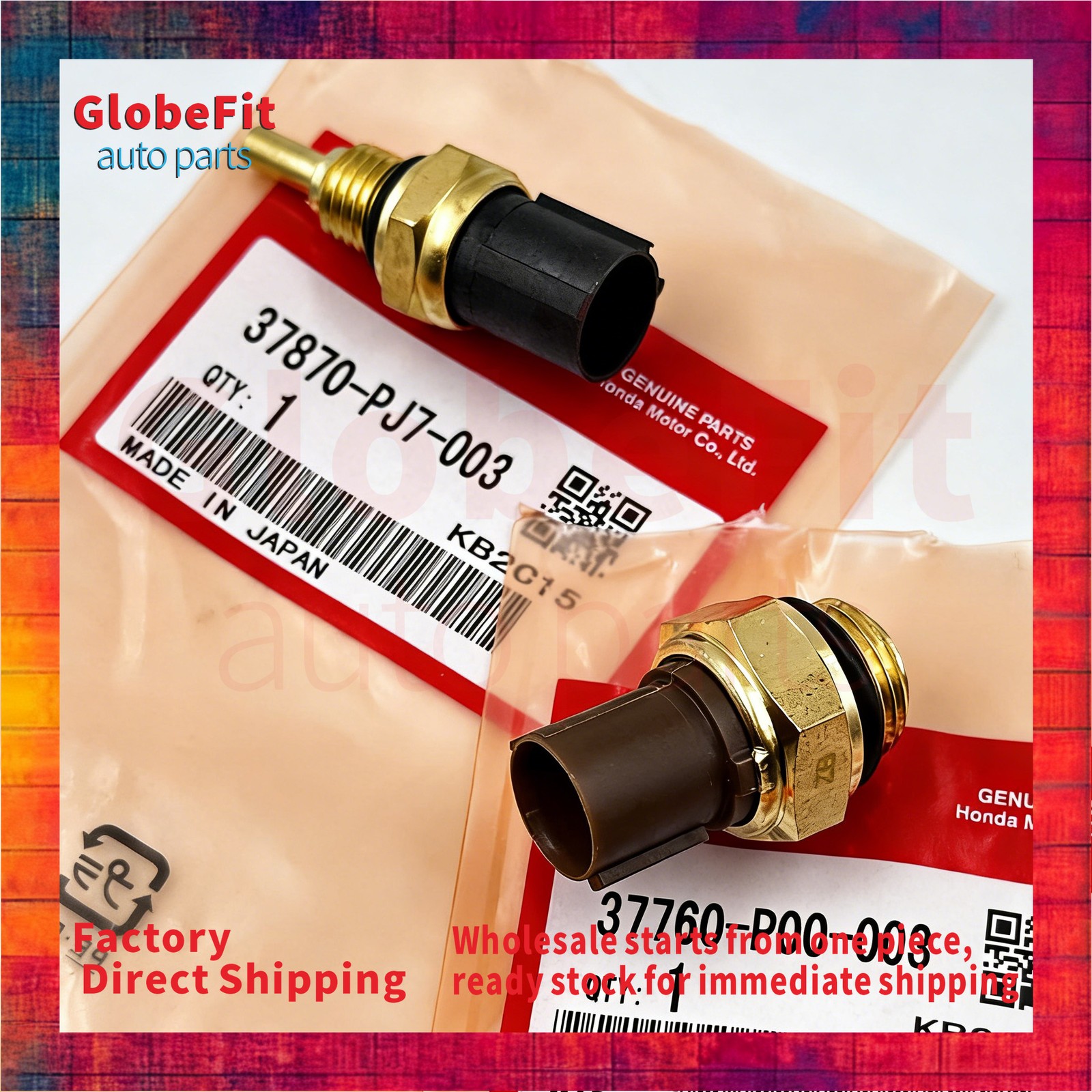 HONDA OEM Coolant Temperature Sensor Switch Set 37870-PJ7-003 37760-P00-003