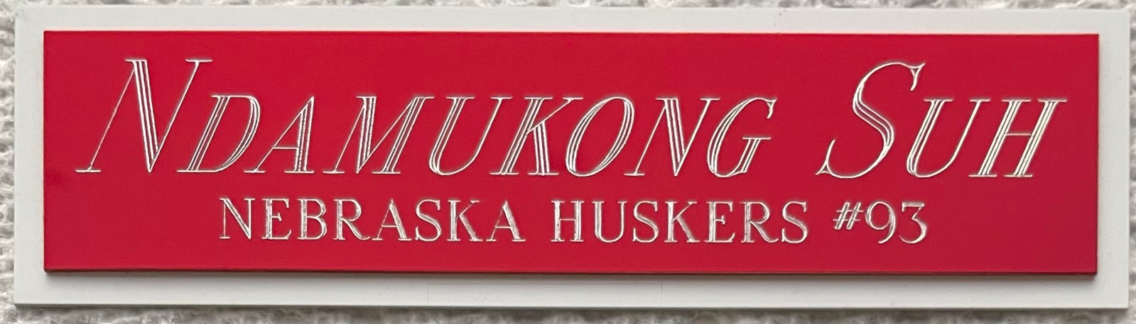 NDAMUKONG SUH NEBRASKA NAMEPLATE AUTOGRAPHED Signed Football HELMET JERSEY PHOTO