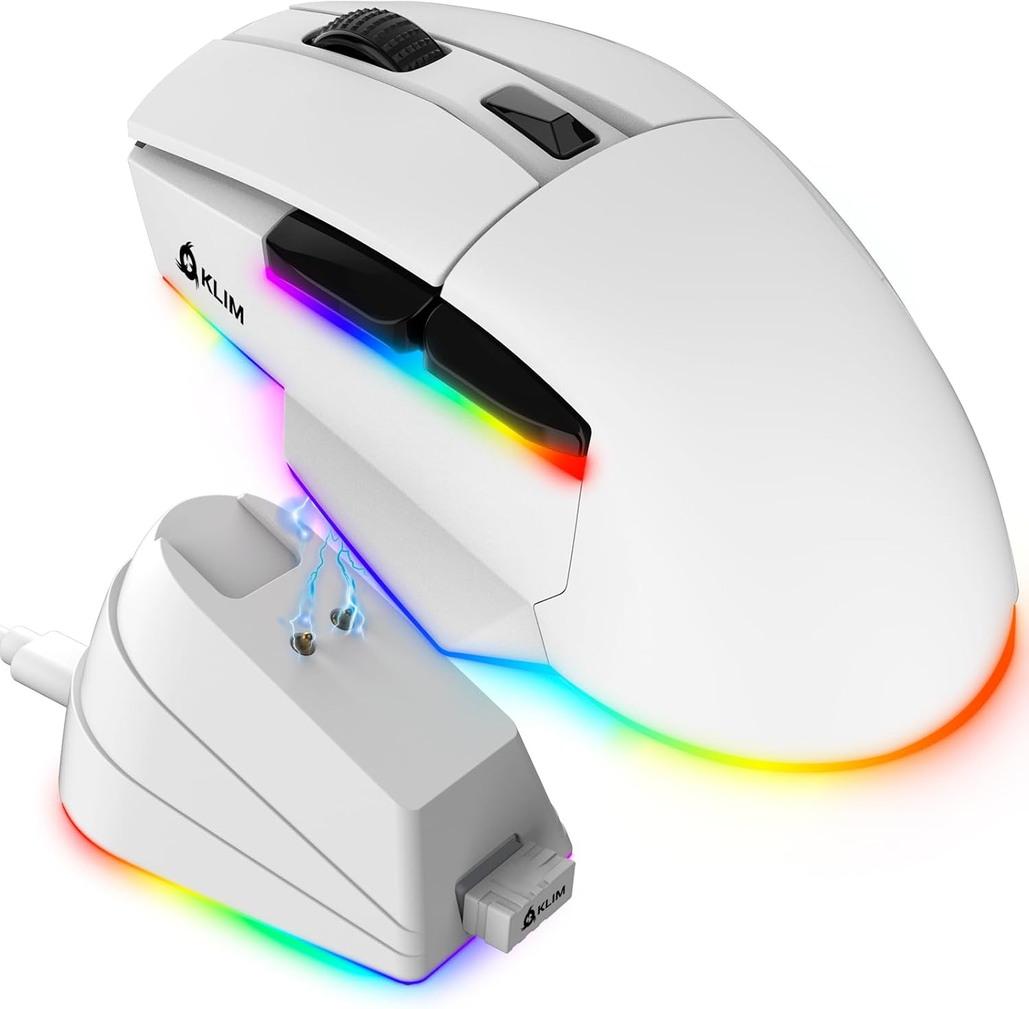Blaze X RGB + New + Rechargeable Wireless Gaming Mouse with Charging Dock + Long