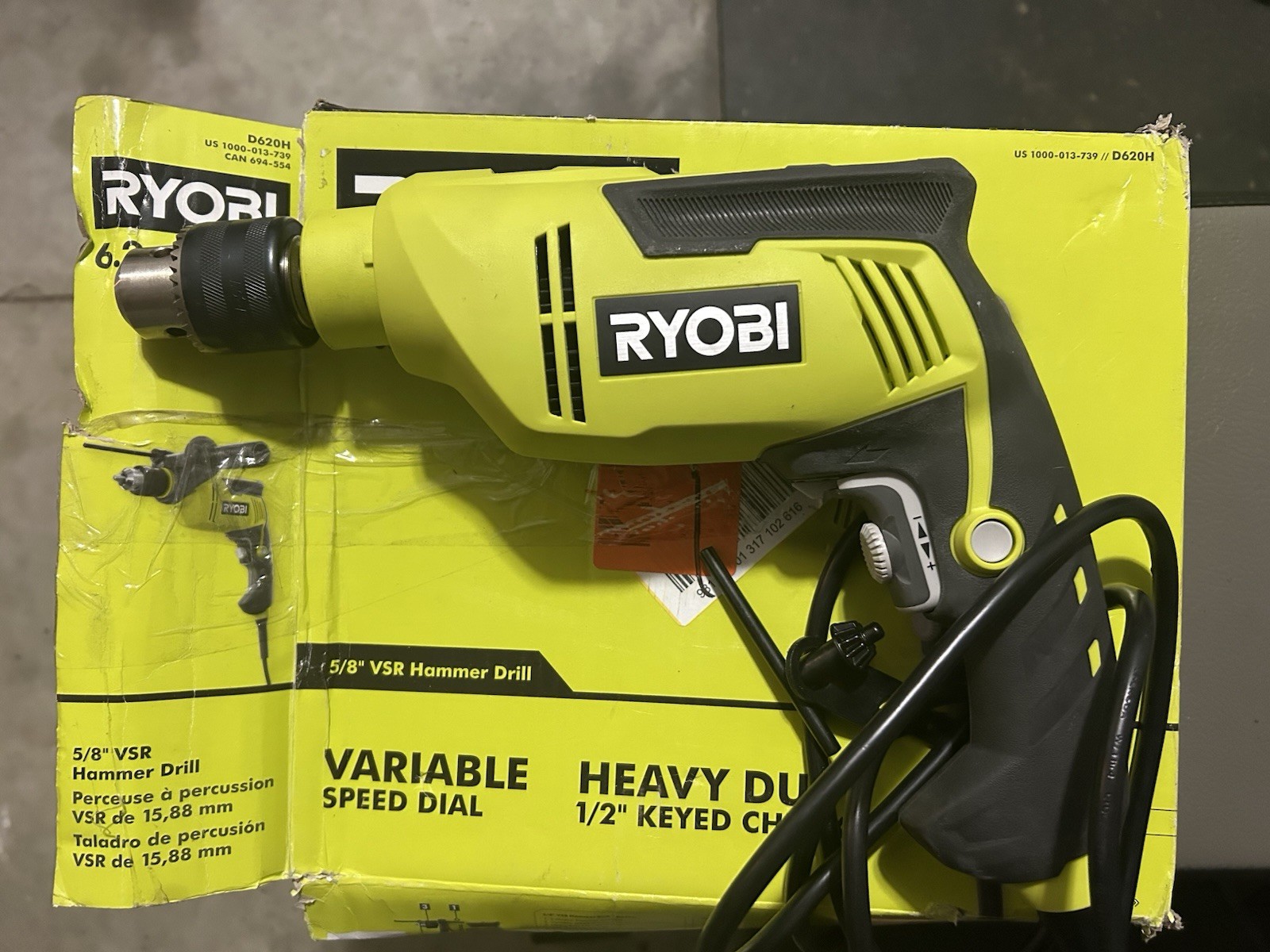 Ryobi 5/8 in. VSR Hammer Drill