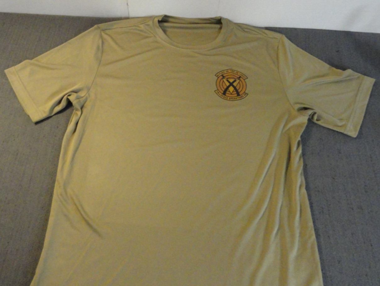 DISCONTINUED 19TH SPACE OPERATIONS SQUADRON BROWN UNIT SHIRT MEDIUM