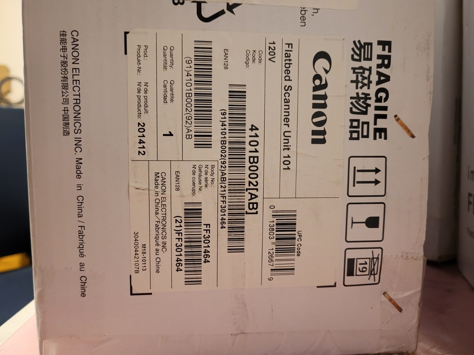 Canon ImageFormula Flatbed Scanner Unit 101 Canon 4101B002 Doc Scanner NEW