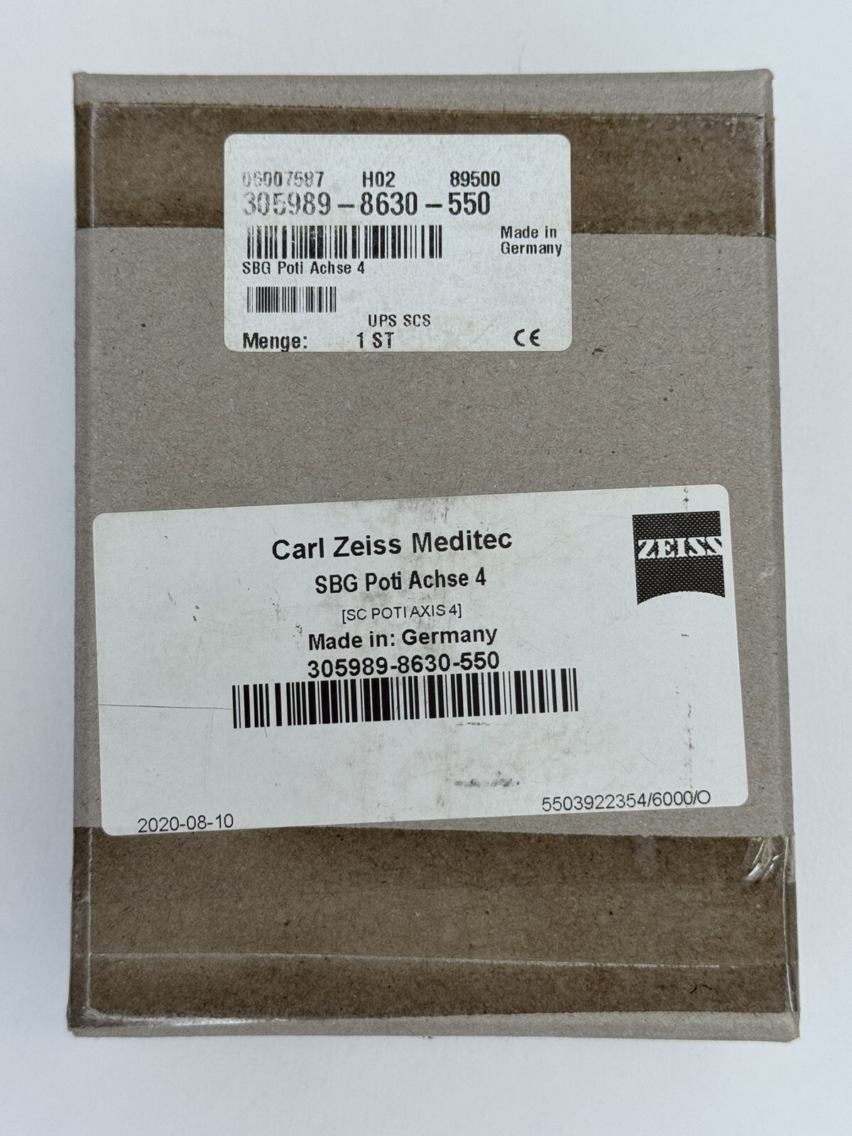 CARL ZEISS MEDITEC POTENTIOMETER AXIS 4 305989-8630-550 MICROSCOPE
