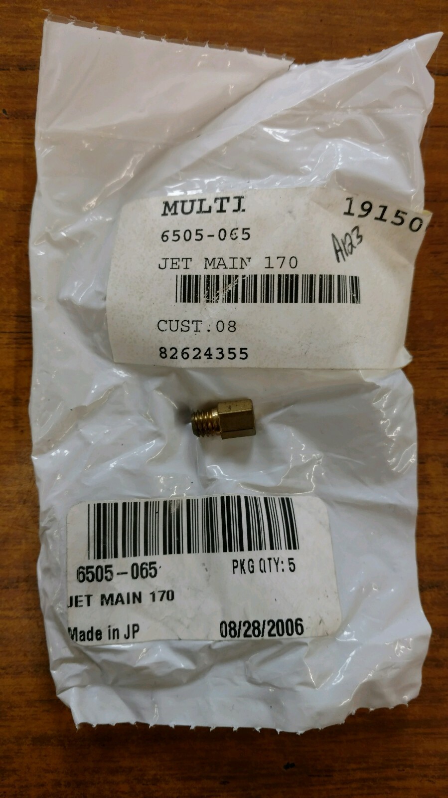 ARCTIC CAT SNOWMOBILE MAIN JET 170 PART # 6505-065 NEW OEM