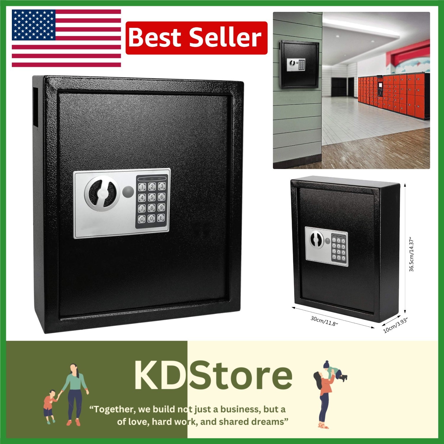 SecureSmart 40-Key Wall Mount Digital Lock Box