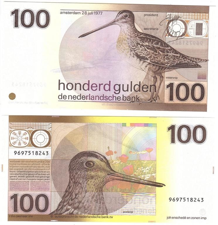 Netherlands - 100 Gulden 1977 UNC P. 97a Lemberg-Zp