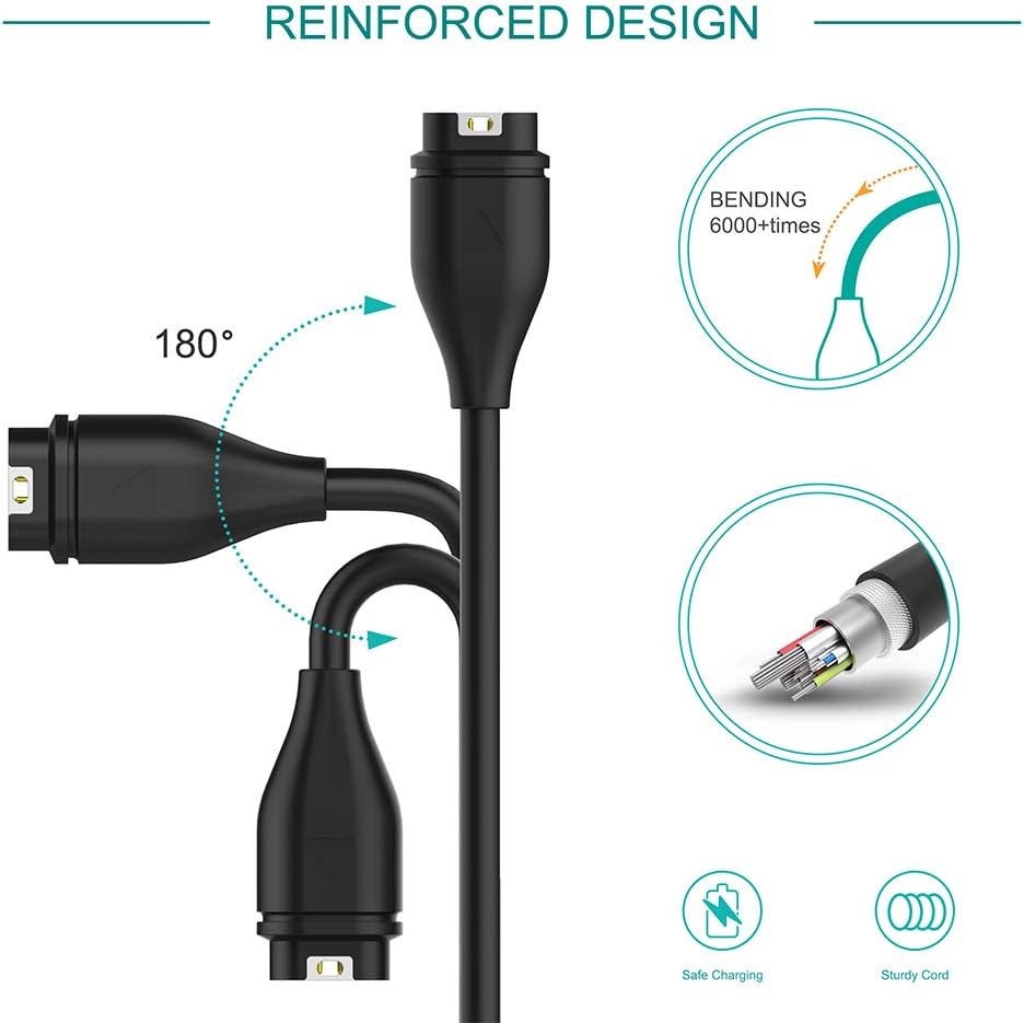 Charger Cable Compatible with Grmin Watch - 2 Pack - 1M