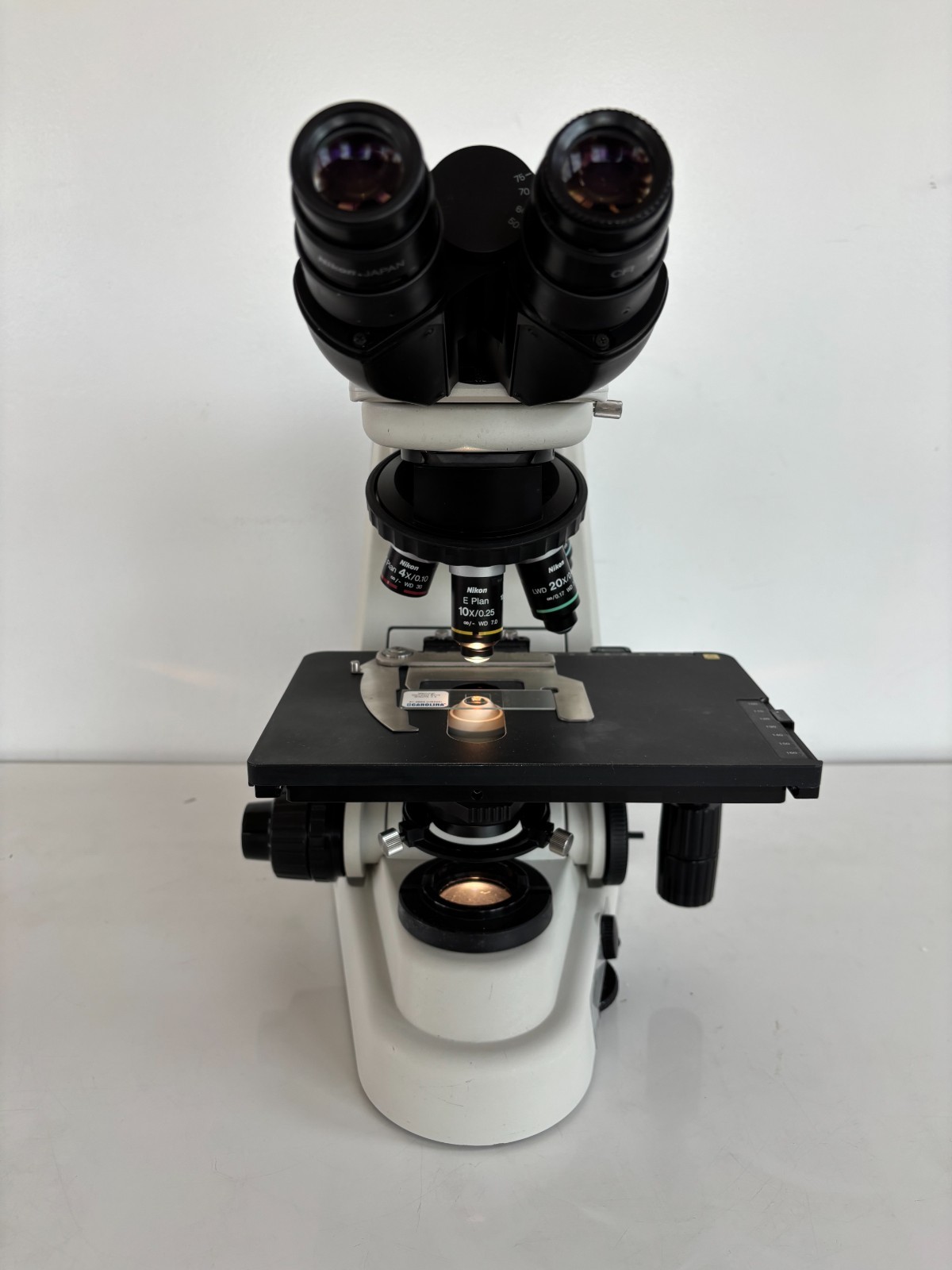 Nikon Eclipse 50i Microscope with 4X, 10X, 20X, and 40X Plan Objectives-Serviced