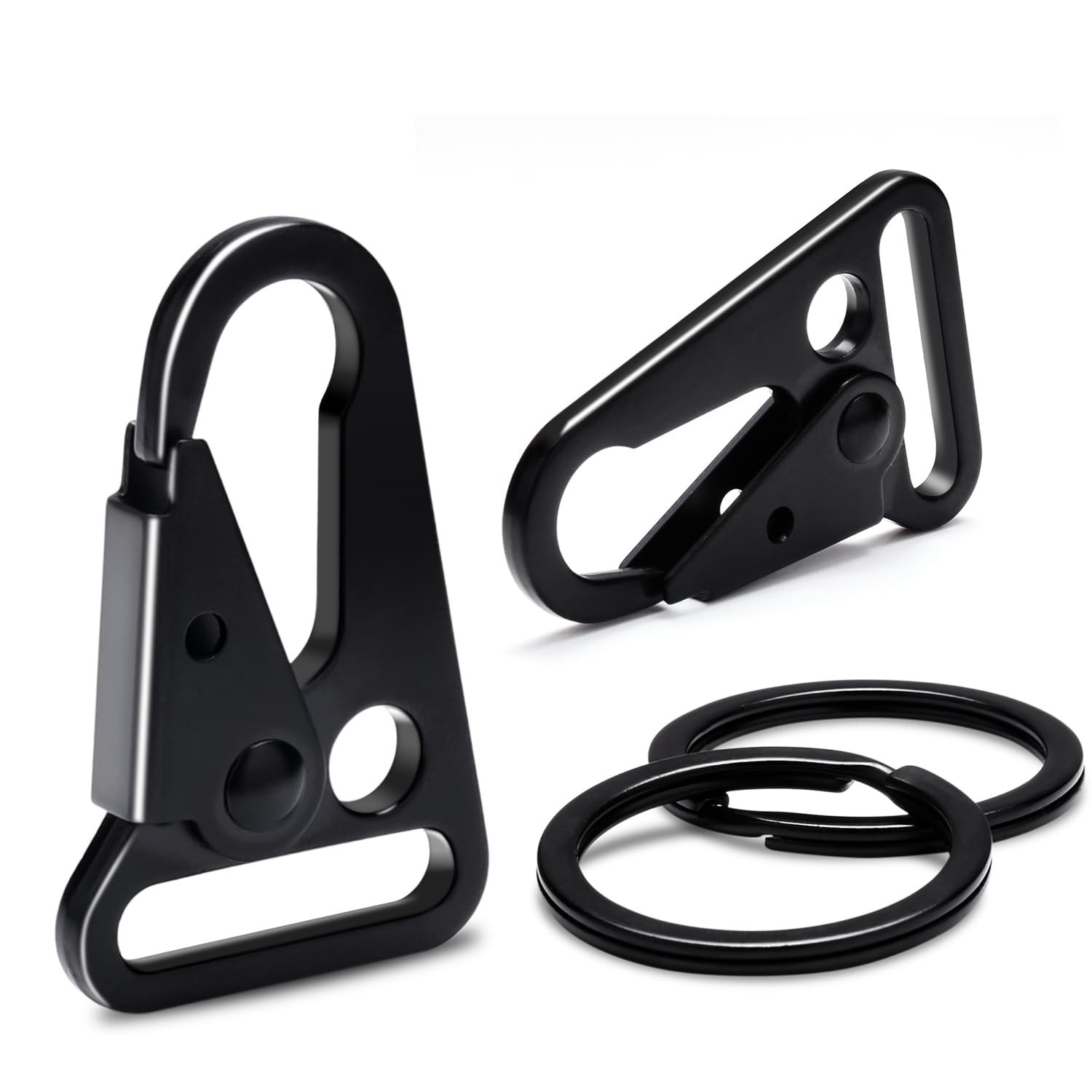 CooBigo 12 Sets Tactical Snap Hook 1-inch Car Keys Chain Clip Heavy Duty Keyc...