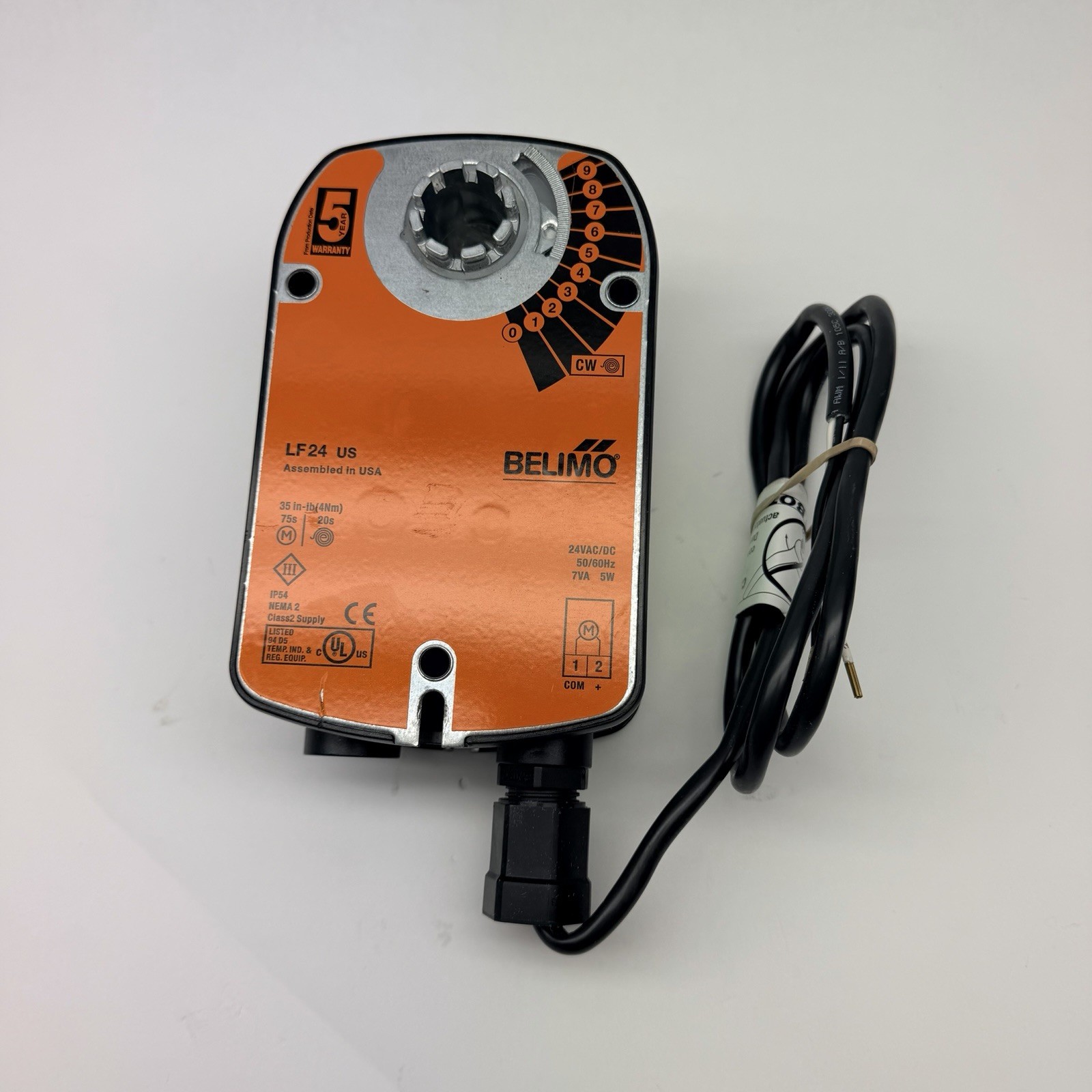 Belimo LF24 US Spring Return Damper Actuator, 24VAC/DC
