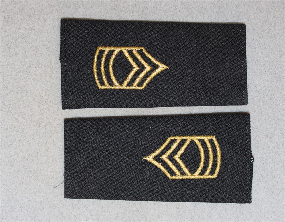 Slip-On Rank 029: U.S. Army Master Sergeant - large black pair