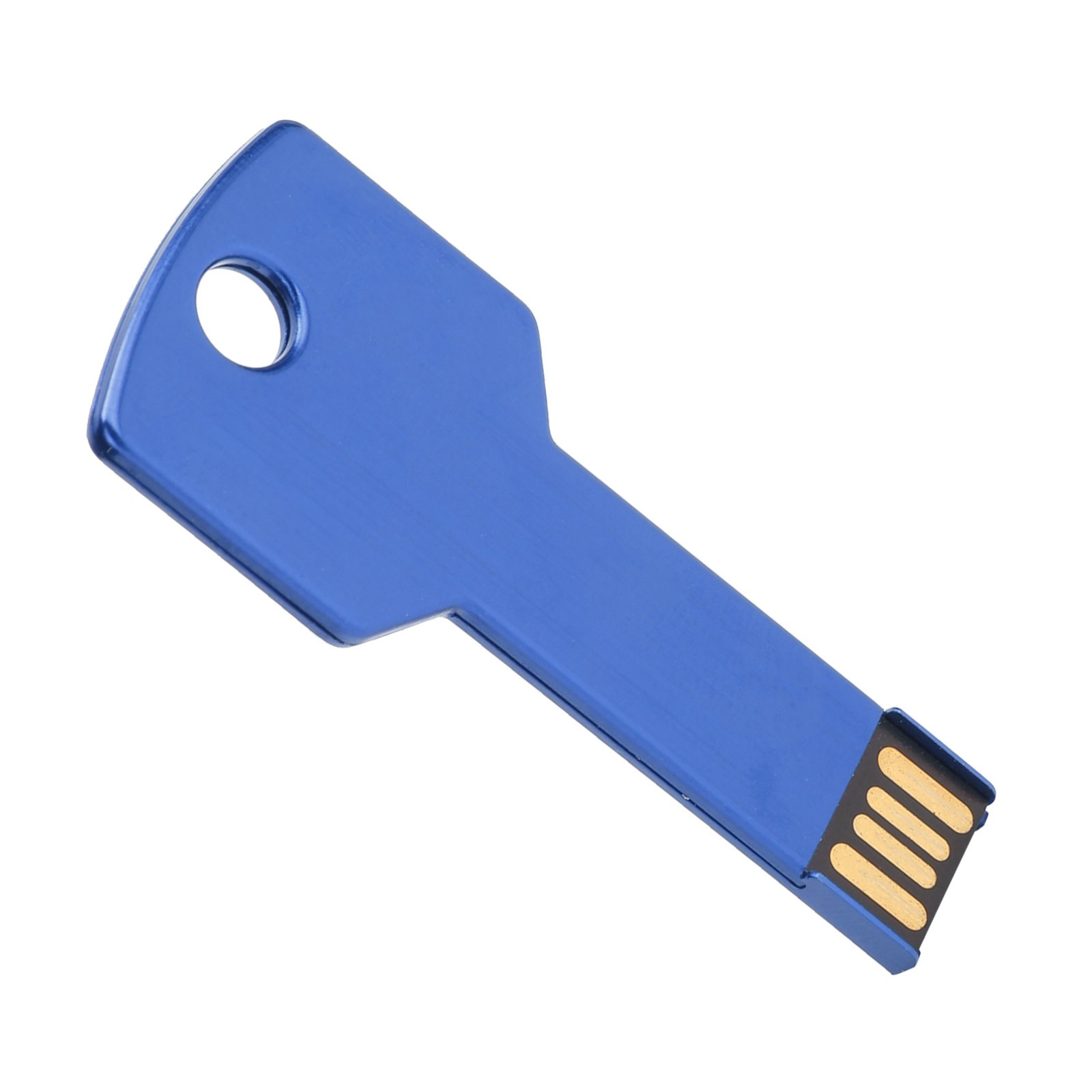 Blue USB Flash Drive Key Shape USB Memory Disc Plug And Play U Disc For Com QBUU
