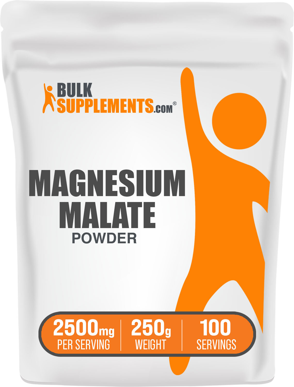 BulkSupplements Pure Magnesium Malate Powder - High Absorption - 2500mg Servings