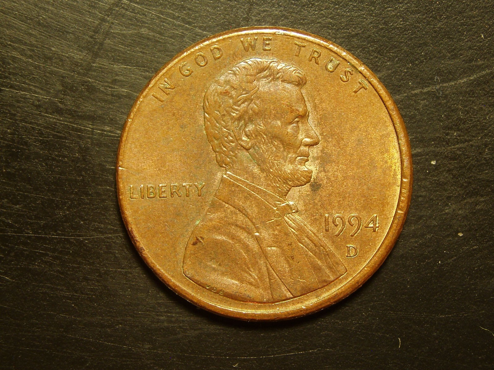 1994-D ONE LINCOLN MEMORIAL CENT #10